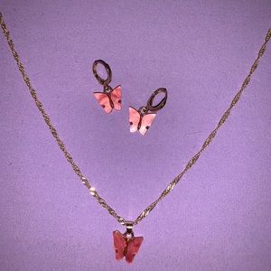 Pink Butterfly Set